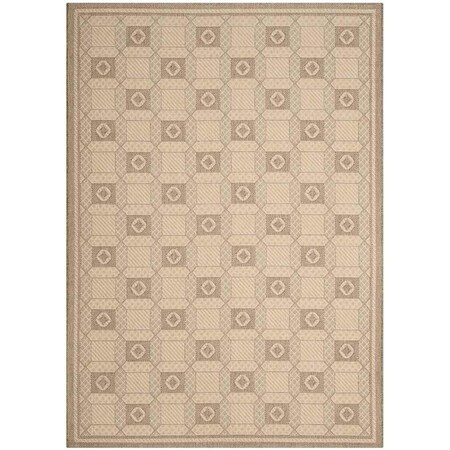 Safavieh 5 ft.-3 in. x 7 ft.-7 in. Martha Stewart Power Loomed Medium Rectangle Area Rug Creme & Brown MSR4254-12-5